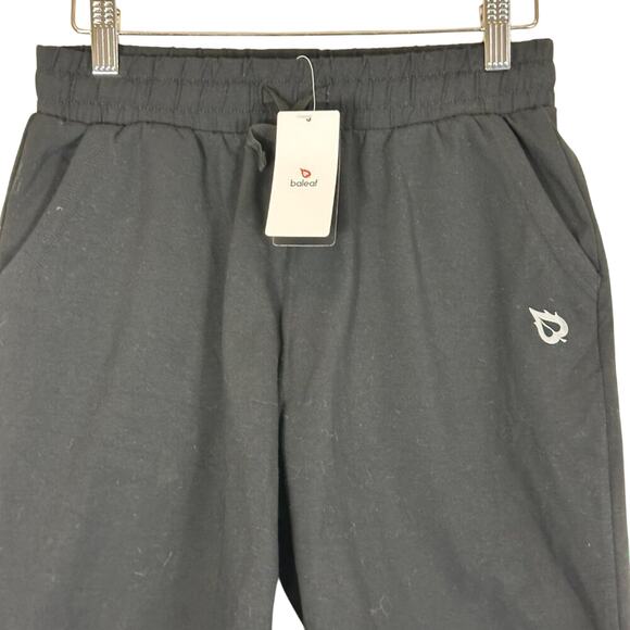 NWT Baleaf Athletic Shorts Womens XS Black Stretch Drawstring Bermuda Athleisure - Picture 4 of 7